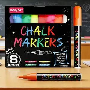 Chalk Markers, Washable Liquid Chalk Pens, Jumbo Tip, for Glass, Window, Chalkboard, Poster, DIY, Art, Writing, Drawing, Painting, Creative Projects, Classroom, Decorations