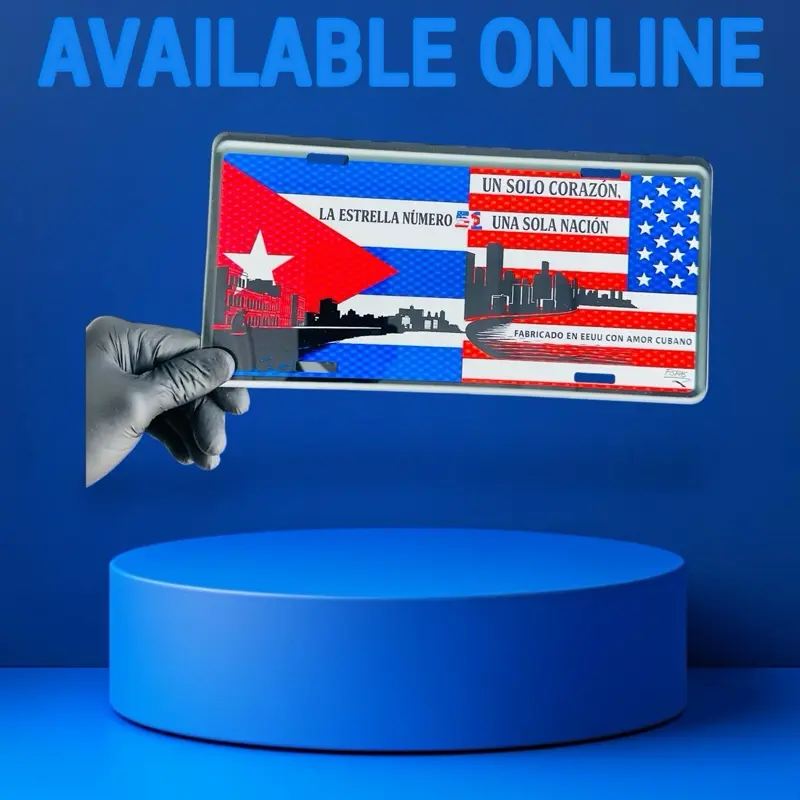 Limited Edition Cuba 51: Un Sueño de Libertad Automotive Exterior Signage - American-Cuban Themed Car Number Plate Accessory, Symbolic Art Plaque Sign, Statement Sign
