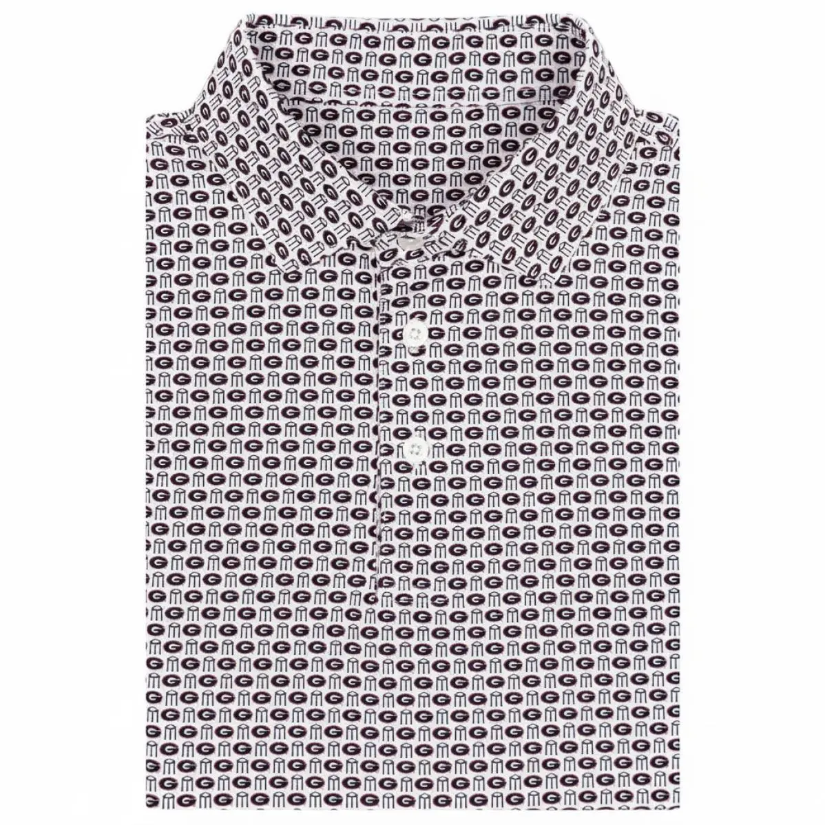 Men’s Georgia Arch Polo Shirt, Classic Collegiate Style Casual Apparel