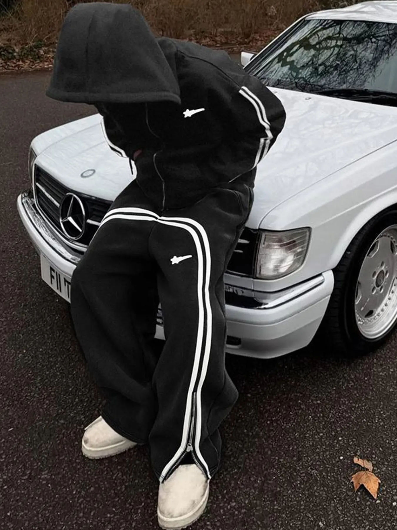 Y2K Vintage Striped Sportswear Set, Oversized Loose Hoodie + Wide Leg Pants Two-Piece, Casual High Street Style Unisex Tracksuit, streetwear tracksuit, Casual Sweatsuits