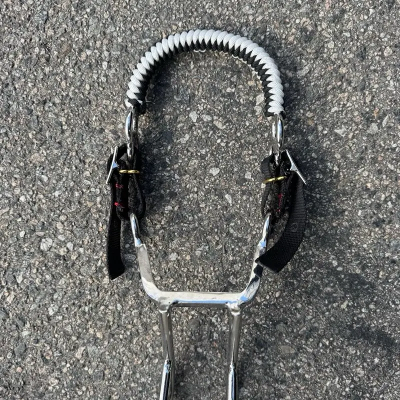 Bosal Falsa "Chamuco/Diablo" - Control Style & Tradition Horse Bridle with Coiled Reins and Metal Bit
