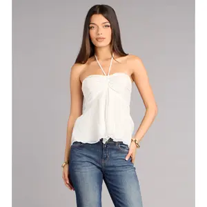 Effortless Charm Babydoll Halter Top