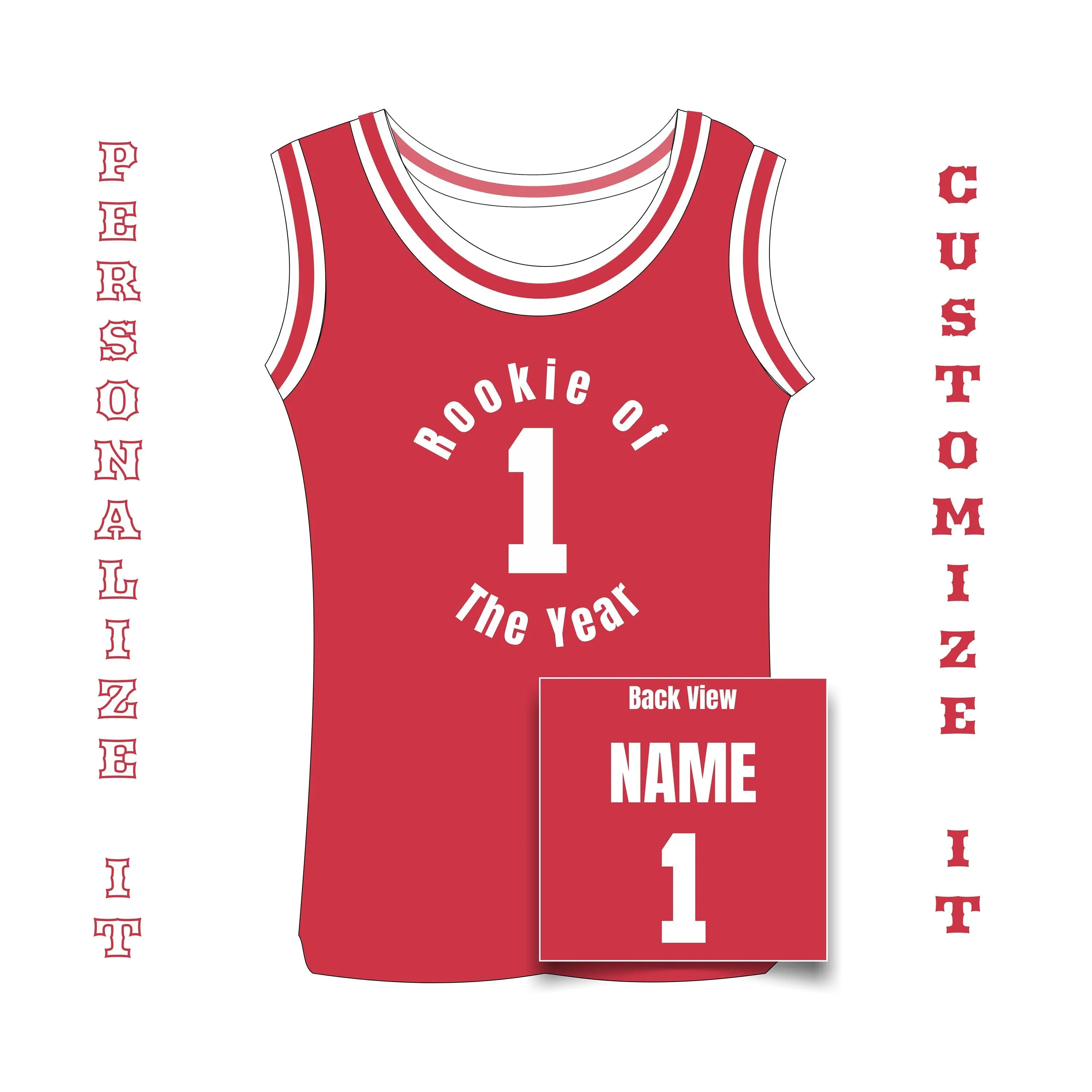 Rookie of The Year Custom Basketball Jersey for Adult – Purple Gold One Year Old Jersey with Customized Name and Number