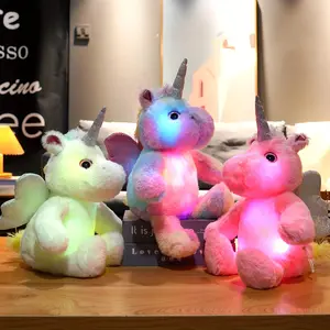 Glowing Unicorn Plush Toy, Cute Unicorn Stuffed Toy, LED Light Up Plush Toy, Soft Stuffed Animal, Birthday Gift for Girls, Home Decoration, Room Decor, Gift for Her, Girl's Gift
