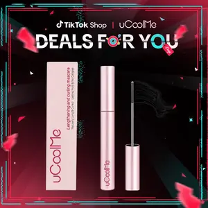 uCoolMe Lengthening Curl Mascara - 3D Black Waterproof Sweatproof Mascara, 24-Hour Long-Lasting Volume, Natural Looking Extension, Lash-Thickening, Ultra-Fine Cosmetic for Summer Glow-Up Makeup, Lengthening Mascara