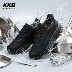 KKB Men's Closed Athletic Footwear - Rubber-Sided, Nonslip, Waterproof, Orthotic, Performance, All-Day Casual Trainers with Arch Fit, Sweat-Absorbent, Odor-Control for Restaurant Staff All-Seasons Work Walking, Rubber-Sided Casual Trainers