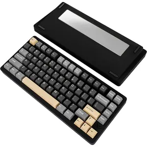 MK INKY75 Mechanical Keyboard with Full   Mechanical Gaming Keyboard, 75% Layout Mechanical Keyboard BT/2.4G/USB-C,Hot Swappable, Creamy Sounding, RGB/PP/4000mAh(Raven Black)