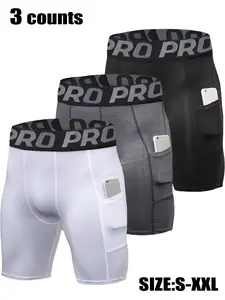 Men's Letter Tape Pocket Shapewear Shorts, Breathable Compression Quick Drying Shapewear Bottoms, Men's Shapewear for Summer, Summer Outfits 2025