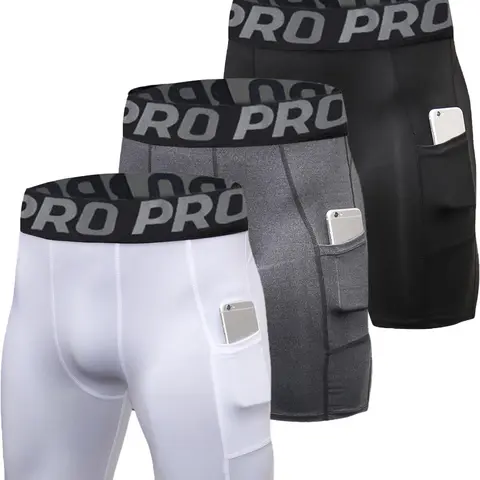 Men's with Side Phone Pocket and Letter Printed Waistband, Polyester Breathable Quick-Drying Gym Sports Shapewear Bottoms Shorts with Pockets, Men's Shapewear for Summer Outfits