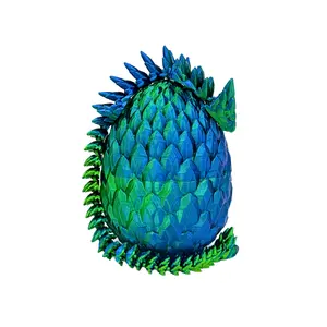 EnderToys Surprise Dragon Egg Articulating Gemstone Dragon Fidget Figurine 3D Printed Dragons Flexible Cute Collectible Colored dragon fidget egg set print