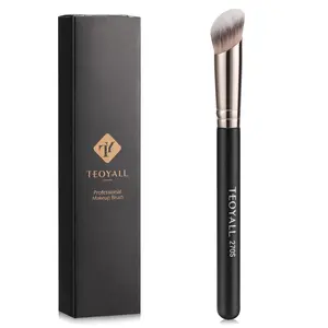 TEOYALL under Eye Concealer Brush, Angled Contour Brush Synthetic Kabuki Brush for Concealing Blending Setting Buffing with Liquid, Cream and Powder Cosmetic (270S) TEOYALL