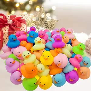 10 Piece Colorful Rubber Ducks, Rubber Duck Assortment, Bathroom Shower Toys, Summer Beach and Birthday Party Pool Toys, Party Decorations and Gifts