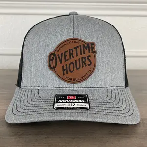 Overtime Hours for BS Pay Leather Patch Hat