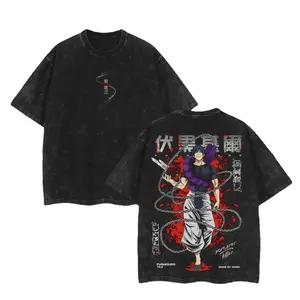 Fushiguro Toji LIMITED DOUBLE PRINTED Tee! Vintage Washed Heavyweight Cotton Oversize Jujutsu Kaisen T-shirt