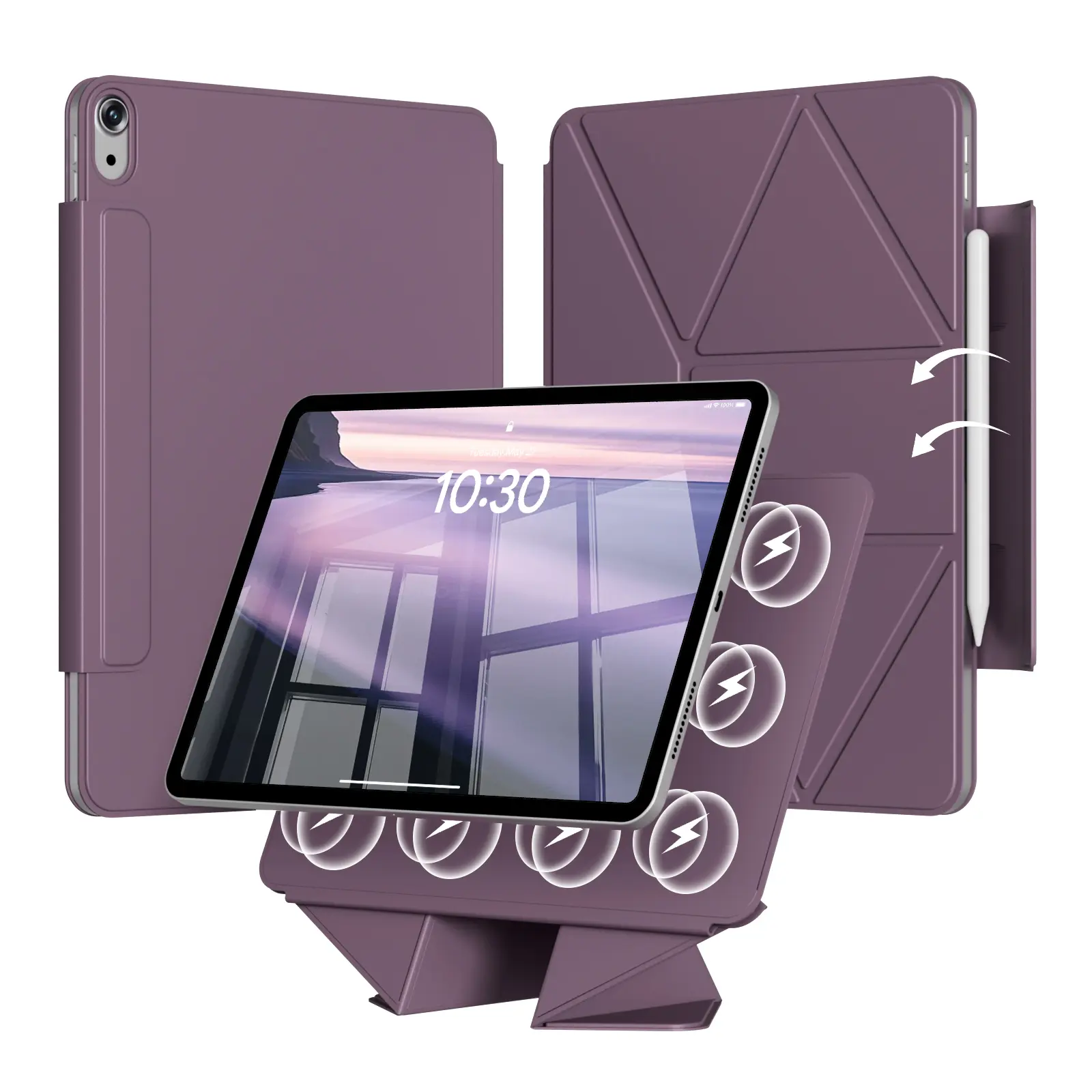 Case for iPad 11th（A16）2025/10th Gen 2022,iPad Air 11 inch (2026/2025/2024)/iPad Air 4/5th | Detachable Magnetic Split Structure, Multi-Angle Folding & Ultra-Strong Magnetic Force Protective Case, Cover, Accessories