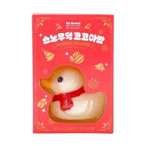 NO BRAND Korean Snow Duck Hot Chocolate Bomb with Marshmallow, 38g - Winter Warm Drink, Christmas Gift