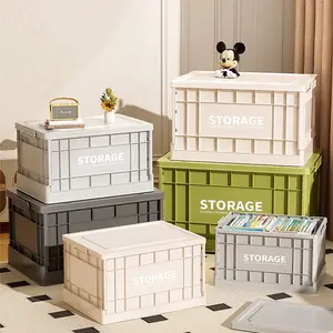 Industrial Style Plastic Storage Bin - Large Capacity for Clothes, Home Organization & Outdoor Camping, Trunk Organizer for US Homes