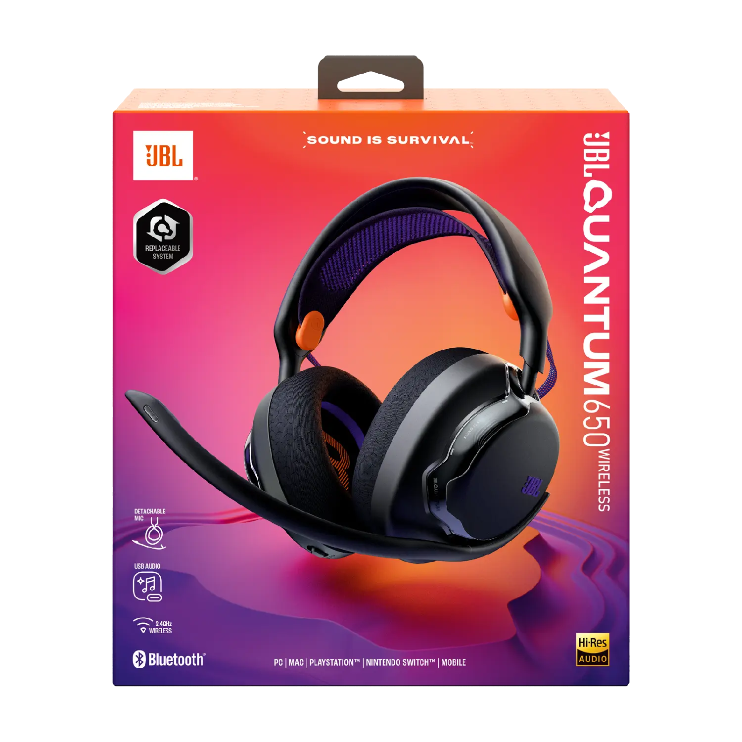 JBL Quantum 650, Wireless multiplatform gaming headset JBL Quantum 650, Wireless multiplatform gaming headset