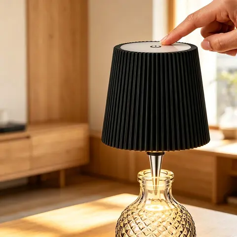 Rechargeable 4000mAh Cordless LED Bottle Stopper Lamp Kit (Ages 6+), 3-Tone Touch-Dimmable, USB Night Light, USB Power Lamp, Cord-Free Glow, Auto Shut-Off, AC Power Supply, Metal&Plastic, Fits Liquor&Wine Bottles, Indoor Mood Lighting
