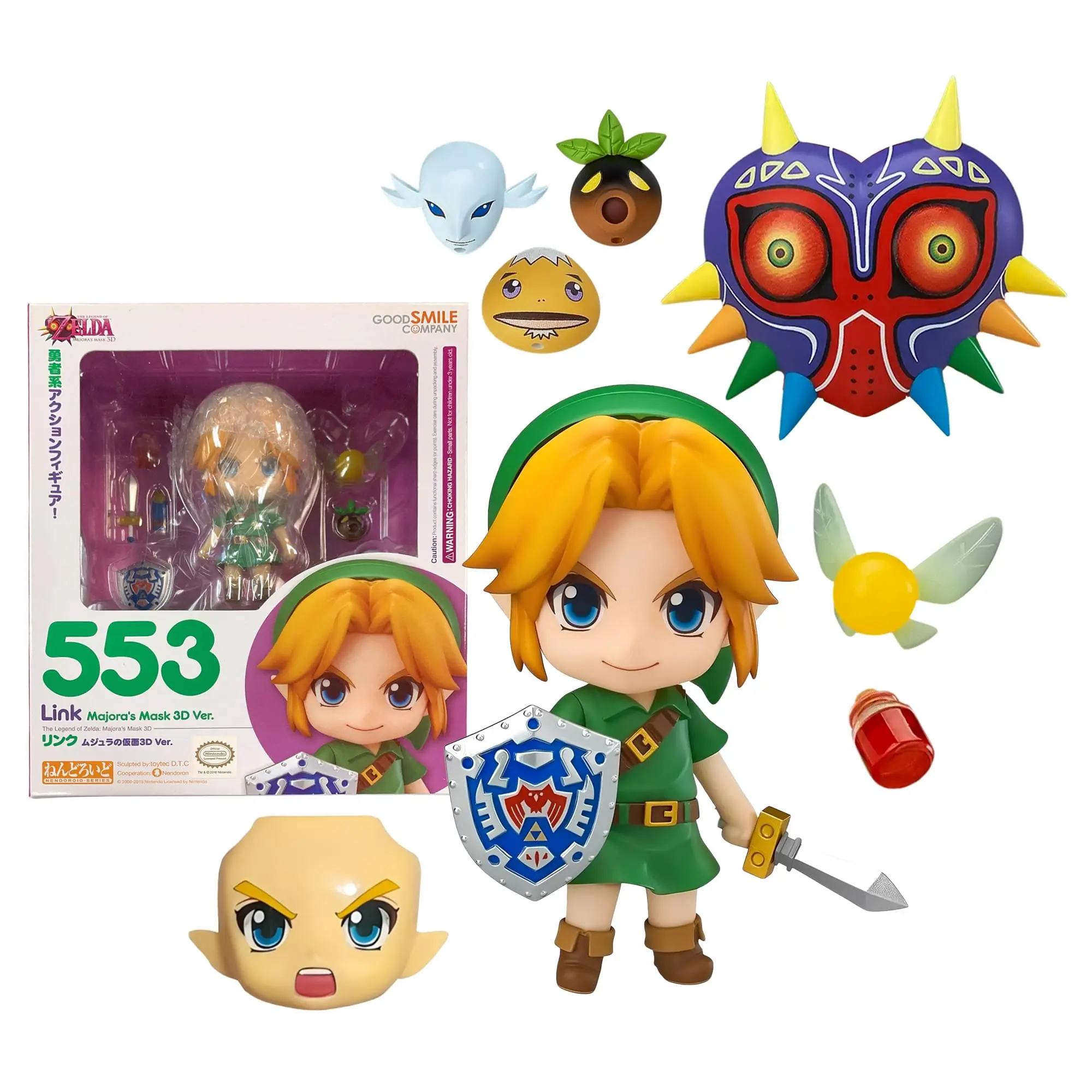Legend of Zelda: Majora's Mask 3D Link Nendoroid Action Figure - Good Smile Co., Figurine Collectibles, Collectible Figure, Multiple Masks, Ideal for Zelda Fans