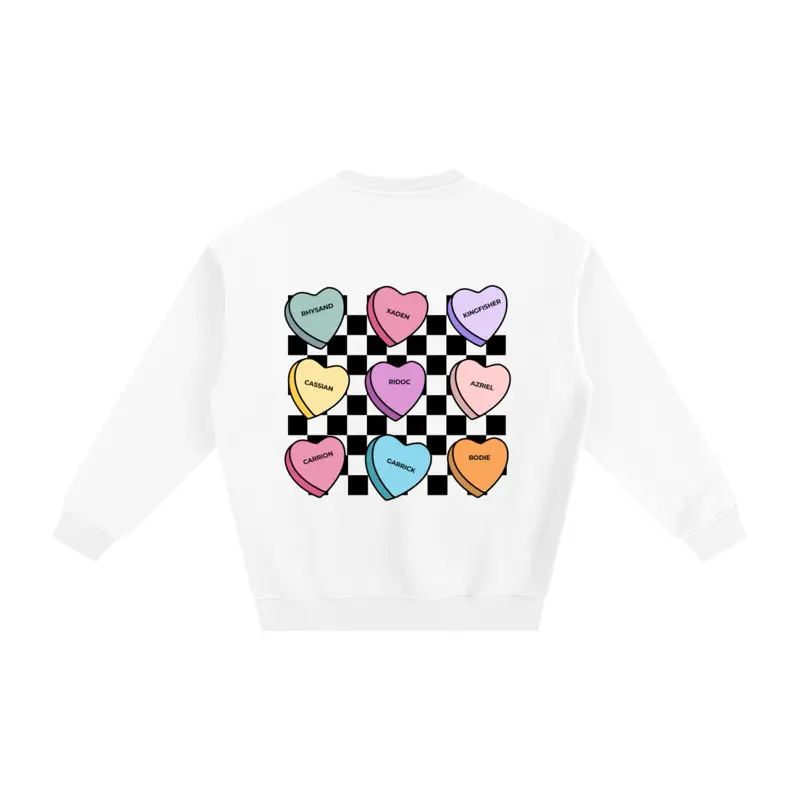 Fictional Men Candy Heart Sweatshirt