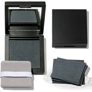 Oil Blotting Paper with Powder - 300 Sheets with Mirror, Puff & Refills, Absorbs Excess Face Oil, Controls Shine, Gentle for Makeup Use