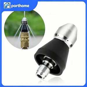 Sewer Cleaning High-Pressure Nozzle, 5000psi Pipe Cleaner with 1/4 Inch Connector, Power Washer Nozzle