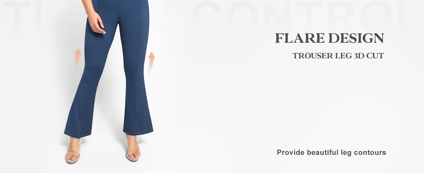 BRXL Faux Denim Jumpsuit for Women - Built-in Shapewear Tummy Control Bodycon Romper with Flared Legs & Bronze Zipper - Casual Fashion Bodysuit#Summervibes #beachoutfit, Lady