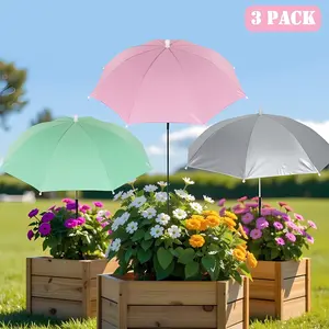 HOMEYA 3 PCS Plant Umbrellas for Outdoor Plants, Adjustable Plant Shade Umbrella Sun Protection for Garden Patio Flowers Plants Fruits Vegetables
