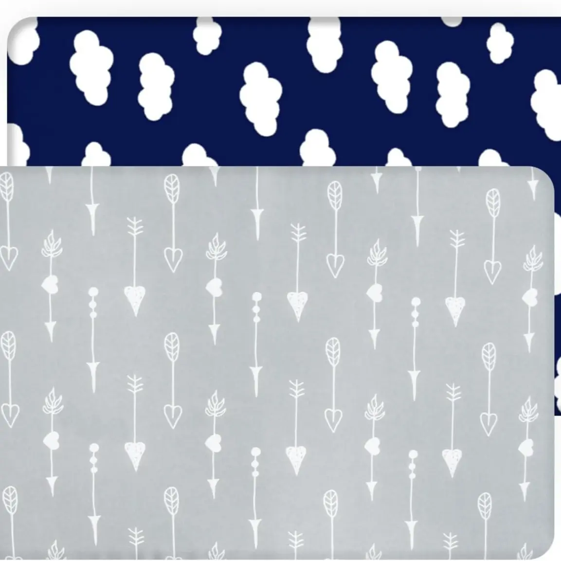 Navy Cloud & Grey Arrow