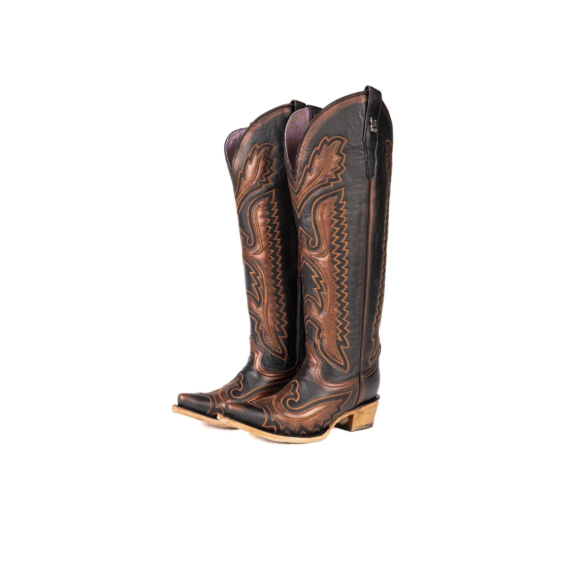 Stacy Tall Wide Calf Snip Toe Cowgirl Boot