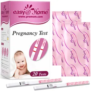 Easy@Home hCG Pregnancy Test Strips Kit - Early Detection & Precise Result - 10/20/40/60 Pack Options for Women