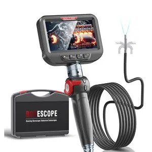 Ralcam Professional Articulating Borescope, 2-Way 180° Endoscope Camera with 8.5mm Lens Articulated Snake Camera, High Definition 4.3'' Screen, Video Inspection Camera with Light for Auto Home Mechanics-6.6FT Semi-Rigid Cable Rugged Design