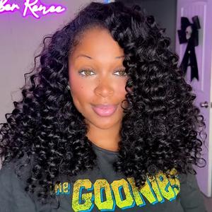 Vshow 3 In 1 Half Wigs Pre Wand Curls Kinky Straight Wigs Natural Blend Human Hair Wigs 250% Density Glueless Wigs For Beginners #Summervibes