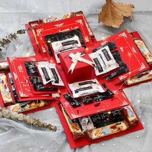 Valentines Five-layer Explosion Gift Box Handmade DIY Creative Gift for Boyfriend Girlfriend Best Friend Surprise Husband Children Birthday Gift