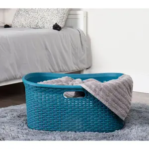Mind Reader 40L Wicker Laundry Basket/Hamper