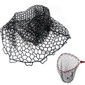 Rubber Fishing Net Replacement Hook Resistant Fishing Net for Fly Fish Landing Net Trout, Rubber Mesh Bag Available in 4 Sizes