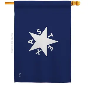 212 MAIN 28x40 in. Zavala De Lorenzo Texas Historic Theme Vertical Banner, Weatherproof Patriotic Double-Sided House Flag, Outdoor Decor for Home & Garden