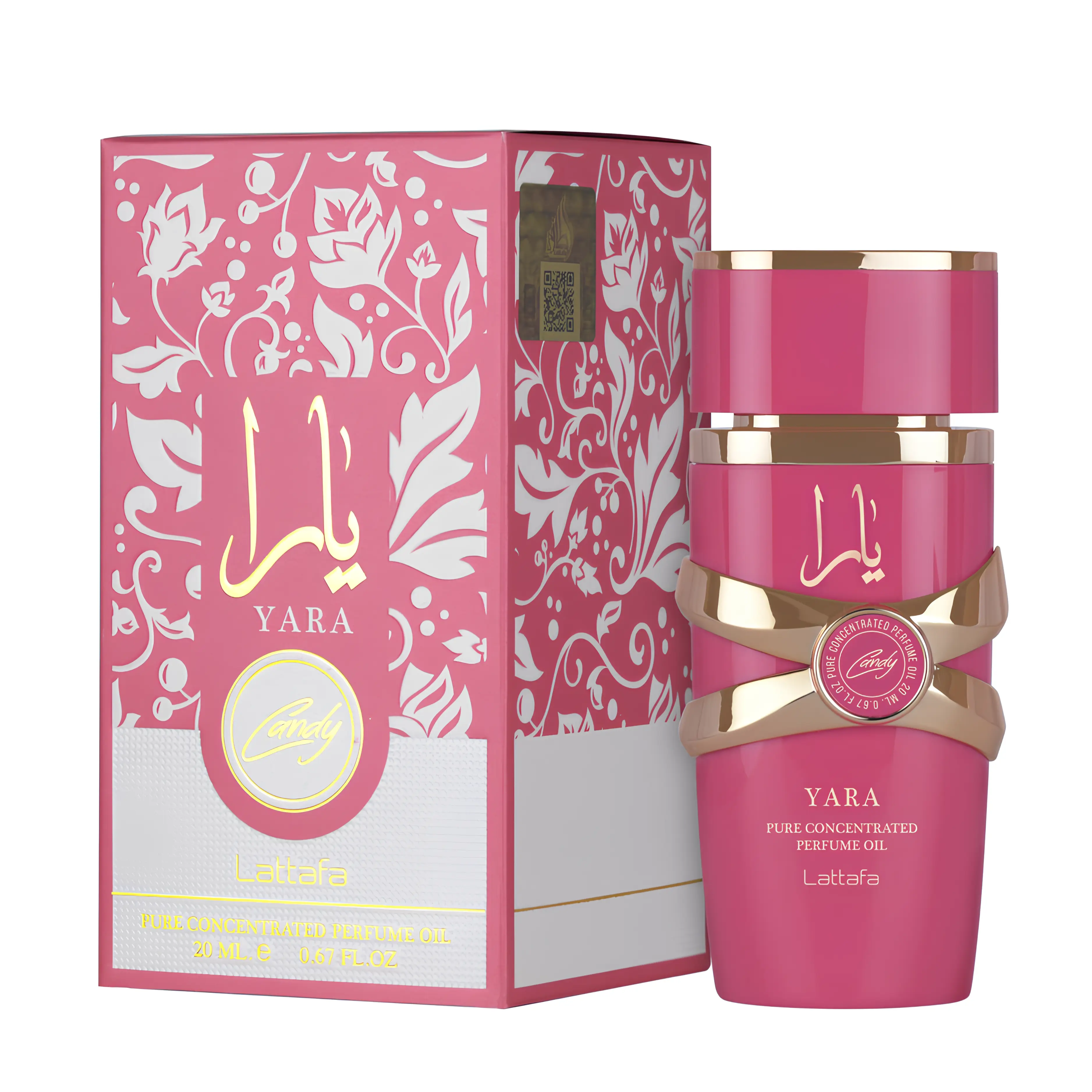 Lattafa Yara Candy for Women Concentrated Perfume Oil, 0.67 Ounce