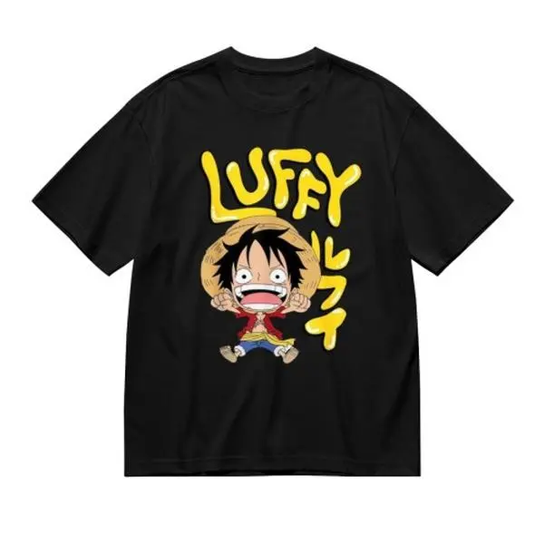 One Piece Luffy Short Sleeve T Shirt Mens Cotton Everyday Casual Anime Top