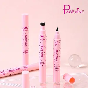 PAGE VINE 2-in-1 Freckle Stamp & Eyeliner Pen Dual-Purpose Design for Smooth Application Natural Sun-Kissed Finish Ideal for Travel Festivals & Social Media Content Creation