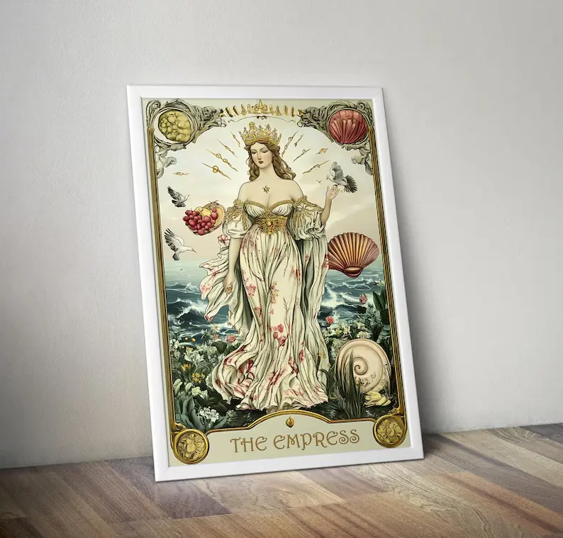 #1 Poster The Empress Venus Tarot Tarot Art Print Vintage Wall Decor Classic Painting Mystical Artwork Gift for Art Lovers (unframed) sohochic