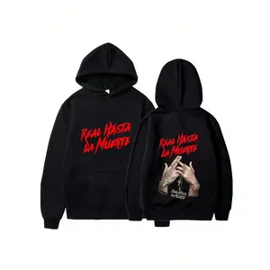 Spring Autumn Hot Sell Men's Hoodies Anuels AAs Reals Hastas Las Muertes Print Sweatshirts Rapper Loose Pullover Casual Hooded Tops Autumn clothing
