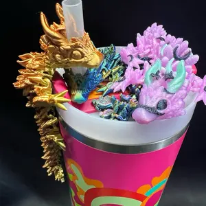 Lunar Dragon Straw Buddy Friend Tumbler Accessories