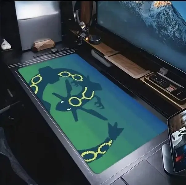 Emerald Rayquaza Art Game Playmat Mouse Keyboard Pad, Non-Stitched Mat