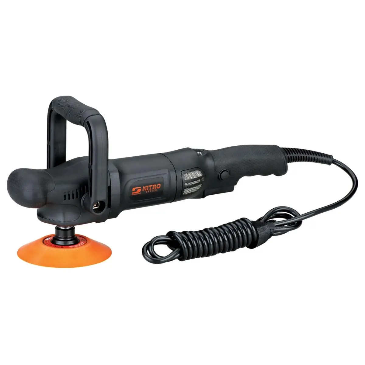Dynabrade DYN-RB3 Right Angle Rotary Polisher - 1800-4800 RPM, 1000W, 4.8 lbs, 5 in Hook-Face Backup Pad, 5-8 in Dia, Soft Start, Threaded Spindle, 1000 w, for Buffing a Car, Polishing and Buffing Power Tool