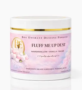 Bee Enchant’s Fluff Me Up Marshmallow Body Dusting Perfume Powder- Scented - Finely Milled powder Talc-Free Fragrance Vanilla Daily- Natural Shower Powder