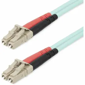Startech 450FBLCLC25 Fiber Optic Duplex Patch Networking Cable - Aqua, 25m (82ft) LC/UPC Fiberoptic Cable with Low Insertion Loss