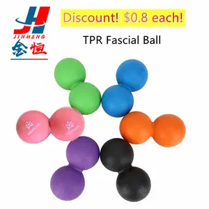 Wholesale TPE Peanut Ball for Fitness Yoga & Healing Muscle Acupoint Massage with Fascia Ball Sports Massage Product Accessory
