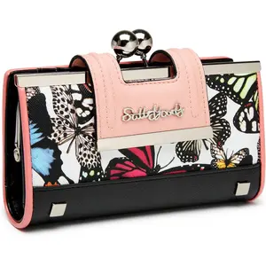 Women Wallet Leather Large Capacity Women's Handbag Large Capacity Long Wallet, with 10-card slots and clips